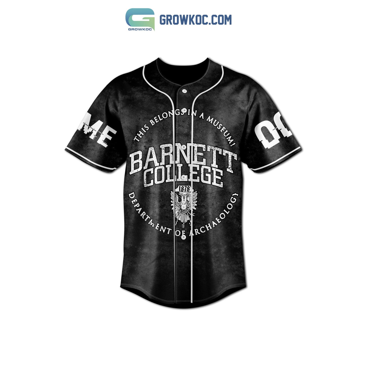 Sons Of Archaeology Barnett College Personalized Baseball Jersey baseball jersey product view 2