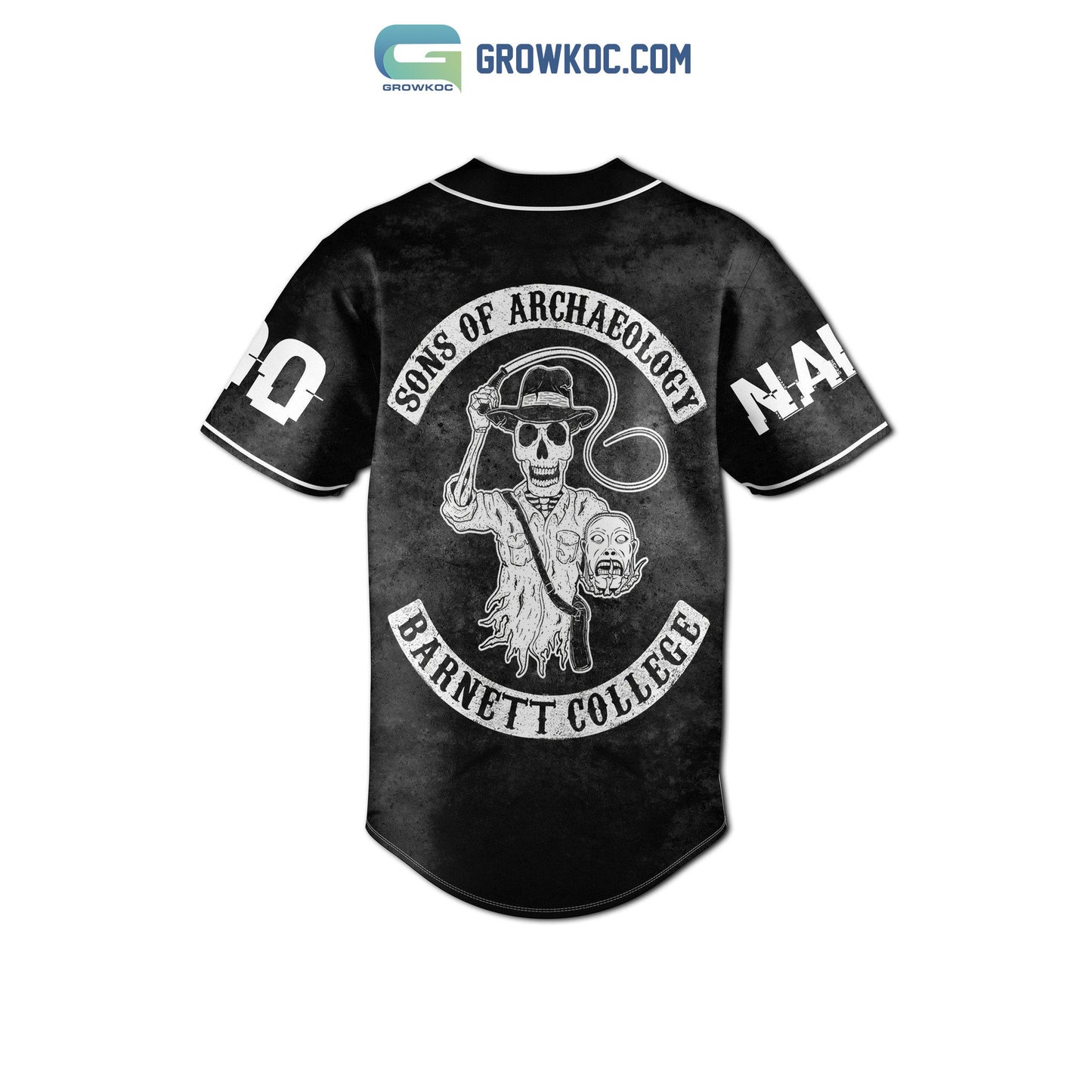 Sons Of Archaeology Barnett College Personalized Baseball Jersey baseball jersey product view 3