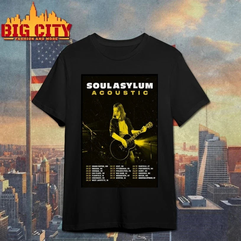 Soul Asylum Tour Acoustic Apr 2026 Poster shirt Unisex T-shirt, Sweatshirt, Hoodie, Long Sleeve Tee - T-Shirt, Sweatshirt, Hoodie