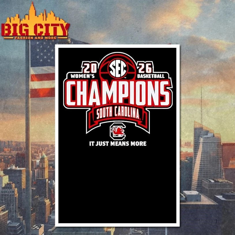 South Carolina Gamecocks 2026 SEC Women's Basketball - Adult & Kids T-Shirts, Sweatshirts & Hoodies apparel design preview 4