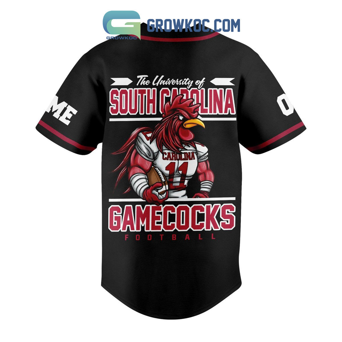 South Carolina Gamecocks Huge Cock Fan Personalized Baseball Jersey baseball jersey product view 3