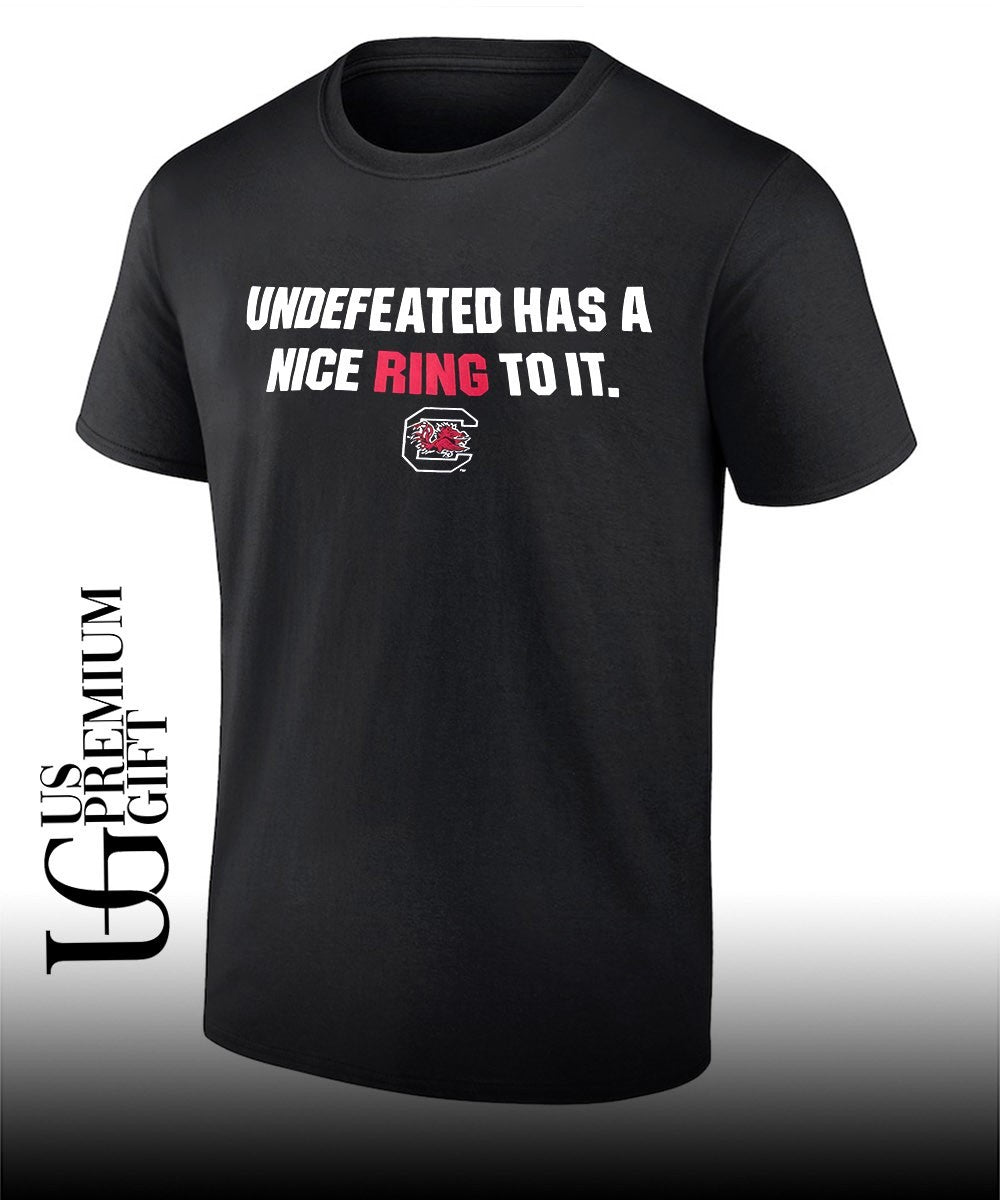 South Carolina Gamecocks Undefeated Has A Nice Ring To It shirt Unisex T-shirt, Sweatshirt, Hoodie, Long Sleeve Tee - T-Shirt, Sweatshirt, Hoodie