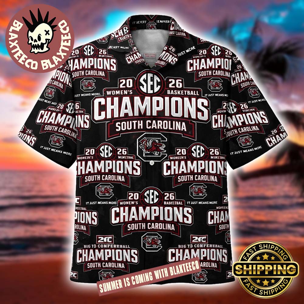 South Carolina Gamecocks Womens Basketball 2026 SEC Regular Season Champions Locker Room Hawaiian Shirt - T-Shirt, Sweatshirt, Hoodie
