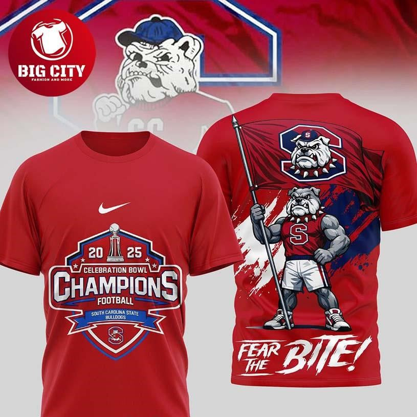 South Carolina State Bulldogs NCAA Celebration Bowl Champions 2025 Two Sided Shirt Unisex T-shirt, Sweatshirt, Hoodie, Long Sleeve Tee - T-Shirt, Sweatshirt, Hoodie