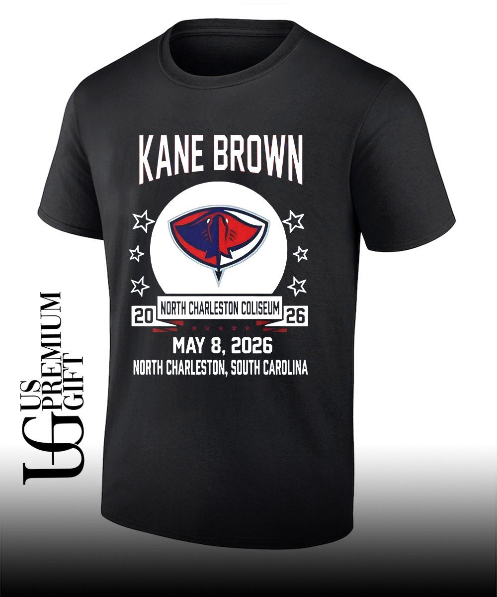 South Carolina Stingrays x Kane Brown Live at North Charleston Coliseum 2026 Tour shirt Unisex T-shirt, Sweatshirt, Hoodie, Long Sleeve Tee - T-Shirt, Sweatshirt, Hoodie