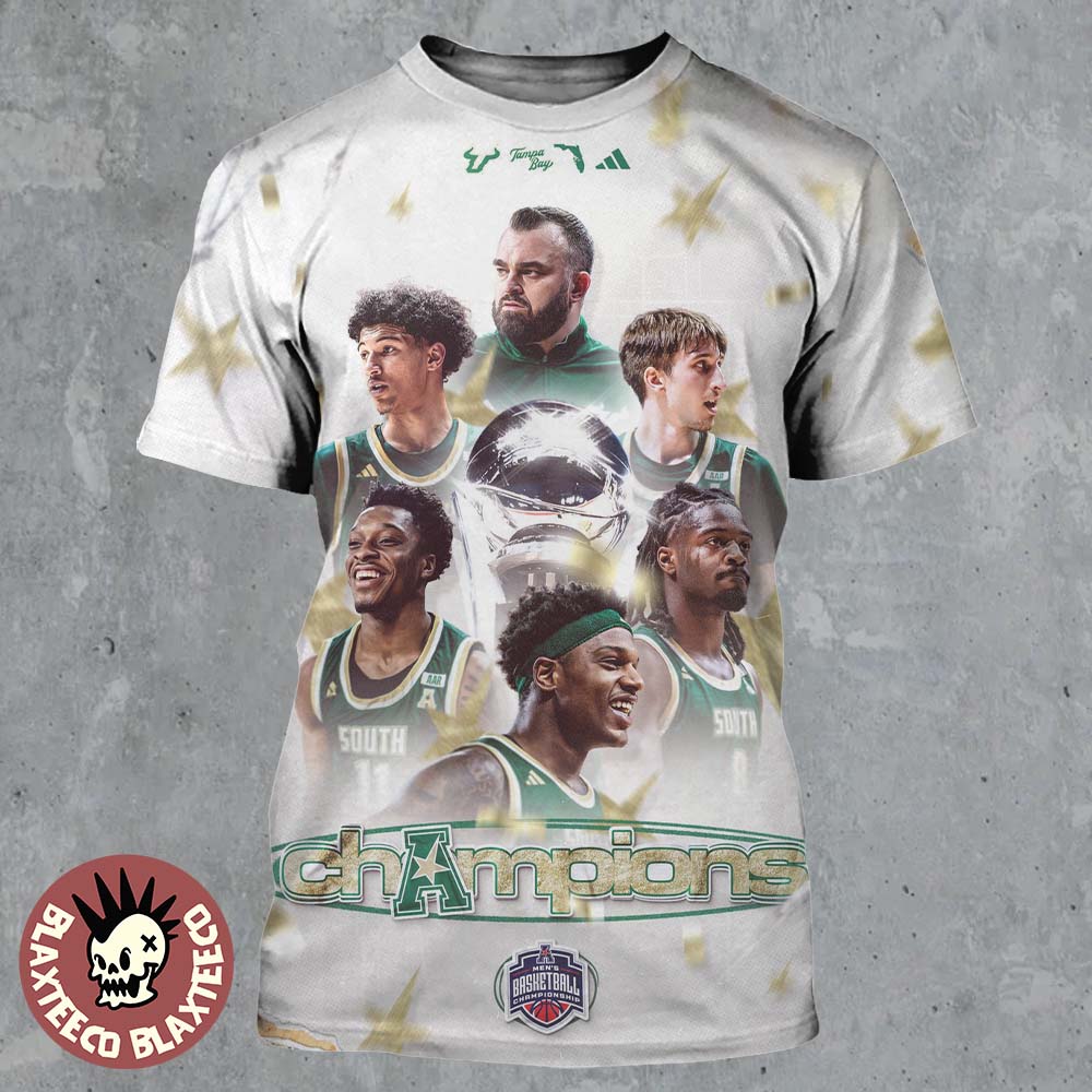 South Florida Bulls Mens Basketball 2026 American Conference Tournament Champions All Over Print Shirt - T-Shirt, Sweatshirt, Hoodie