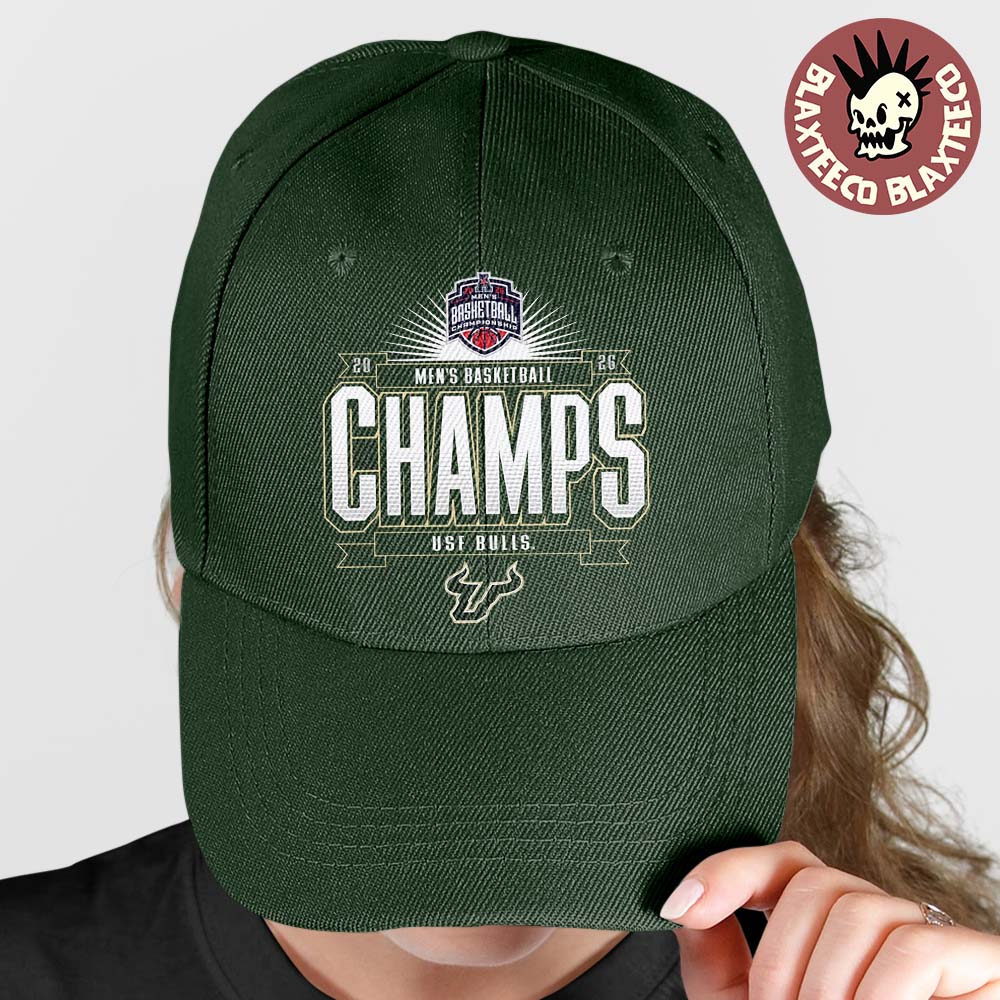 South Florida Bulls Mens Basketball 2026 American Conference Tournament Champions Locker Room Cap Hat Snapback - T-Shirt, Sweatshirt, Hoodie