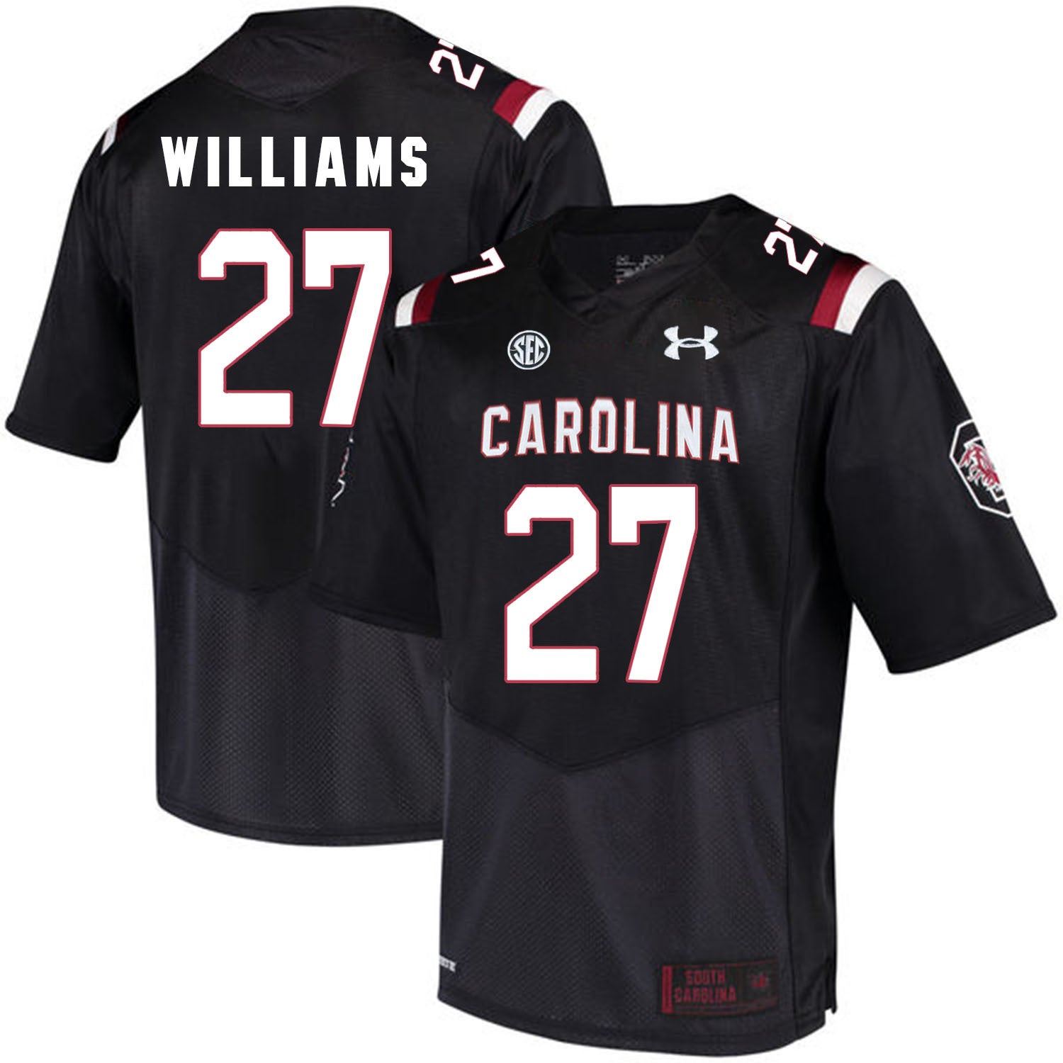 South CarolinaTy'Son Williams 27 - Black College Football Jersey football jersey product view 1