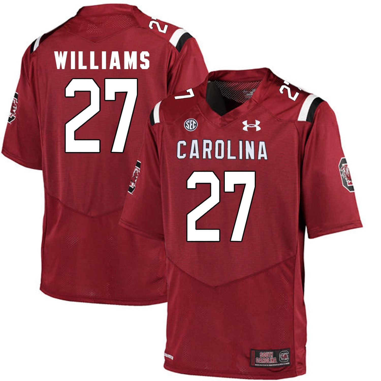 South CarolinaTy'Son Williams 27 - Red College Football Jersey football jersey product view 1