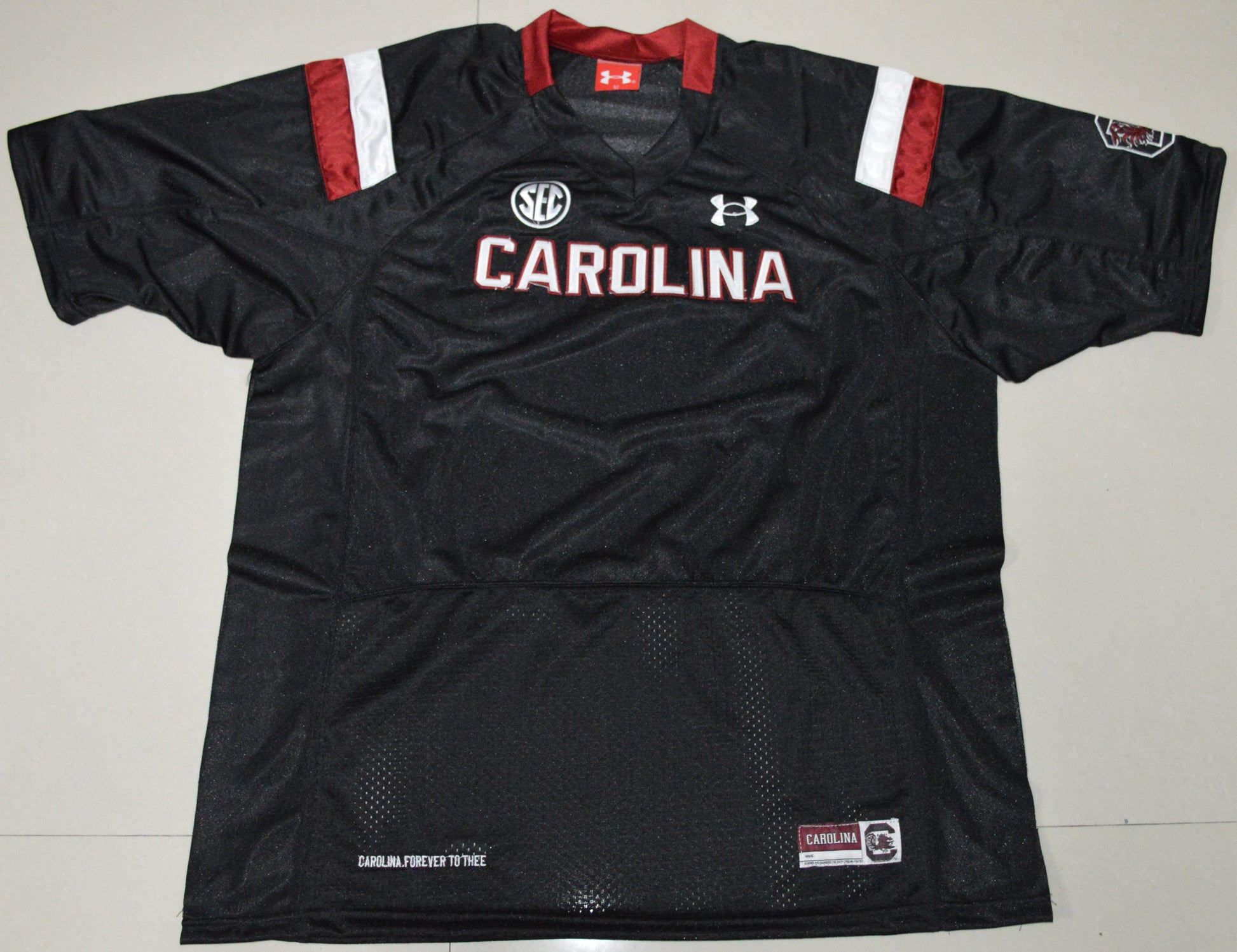 South Carolina Blank Black Front College Football Jersey football jersey product view 1