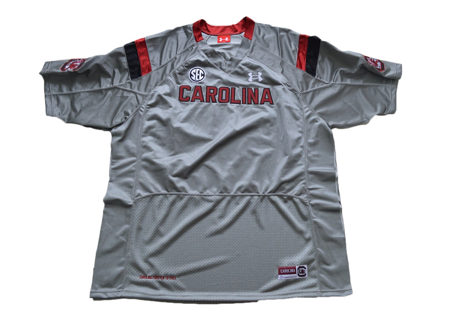 South Carolina Blank Gray Front College Football Jersey football jersey product view 1