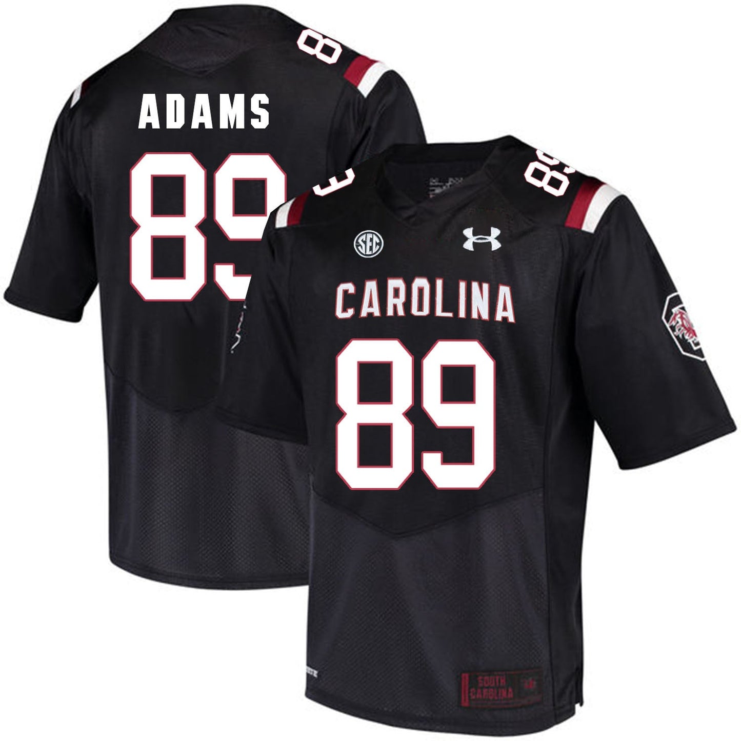 South Carolina Jerell Adams 89 - Black College Football Jersey football jersey product view 1
