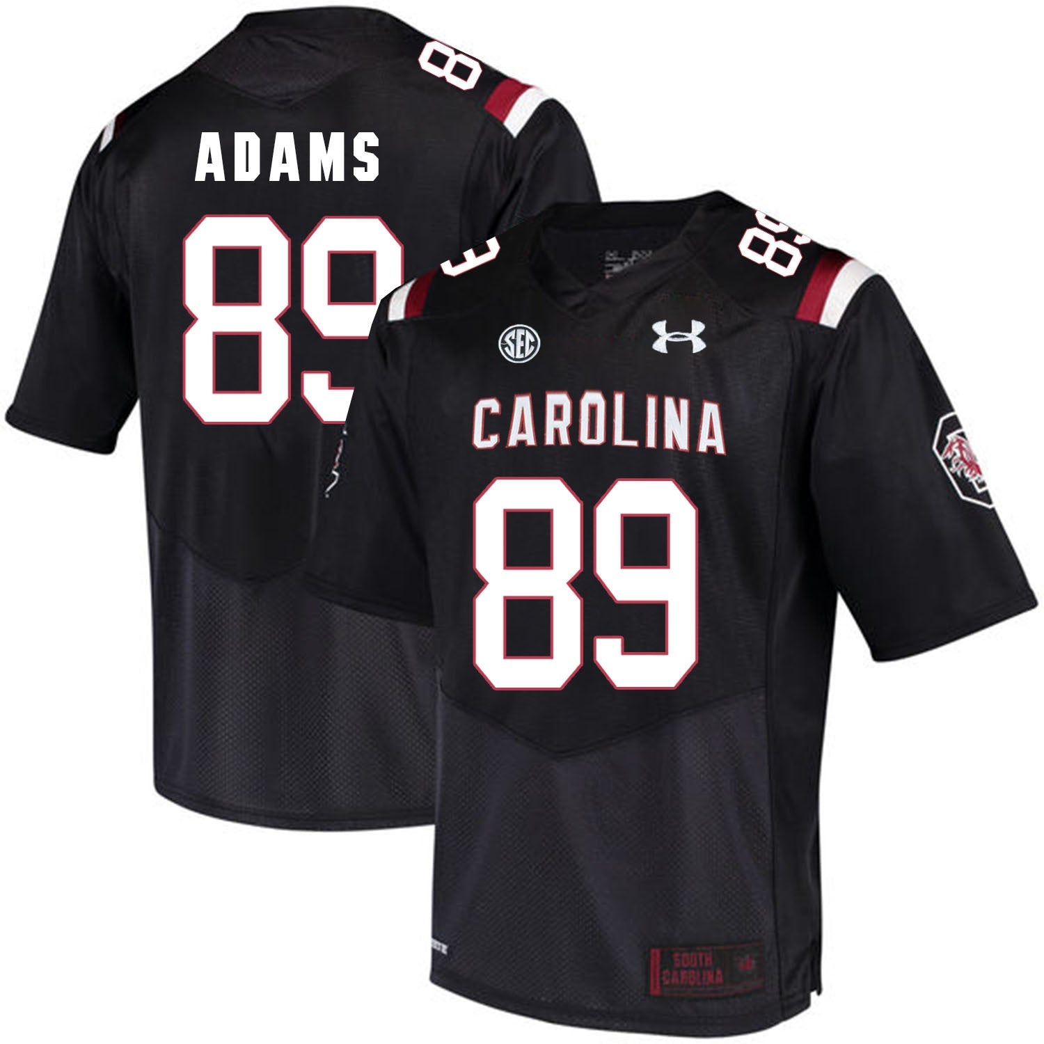South Carolina Jerell Adams 89 - Black College Football Jersey football jersey product view 1