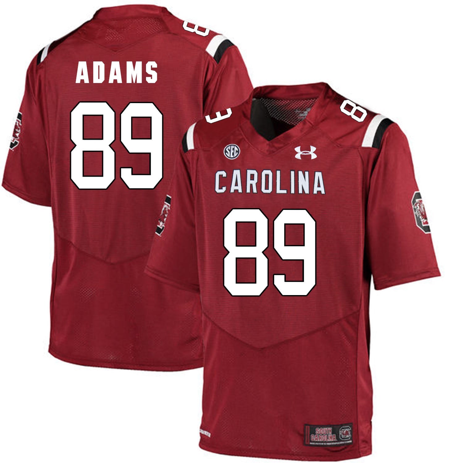 South Carolina Jerell Adams 89 - Red College Football Jersey football jersey product view 1