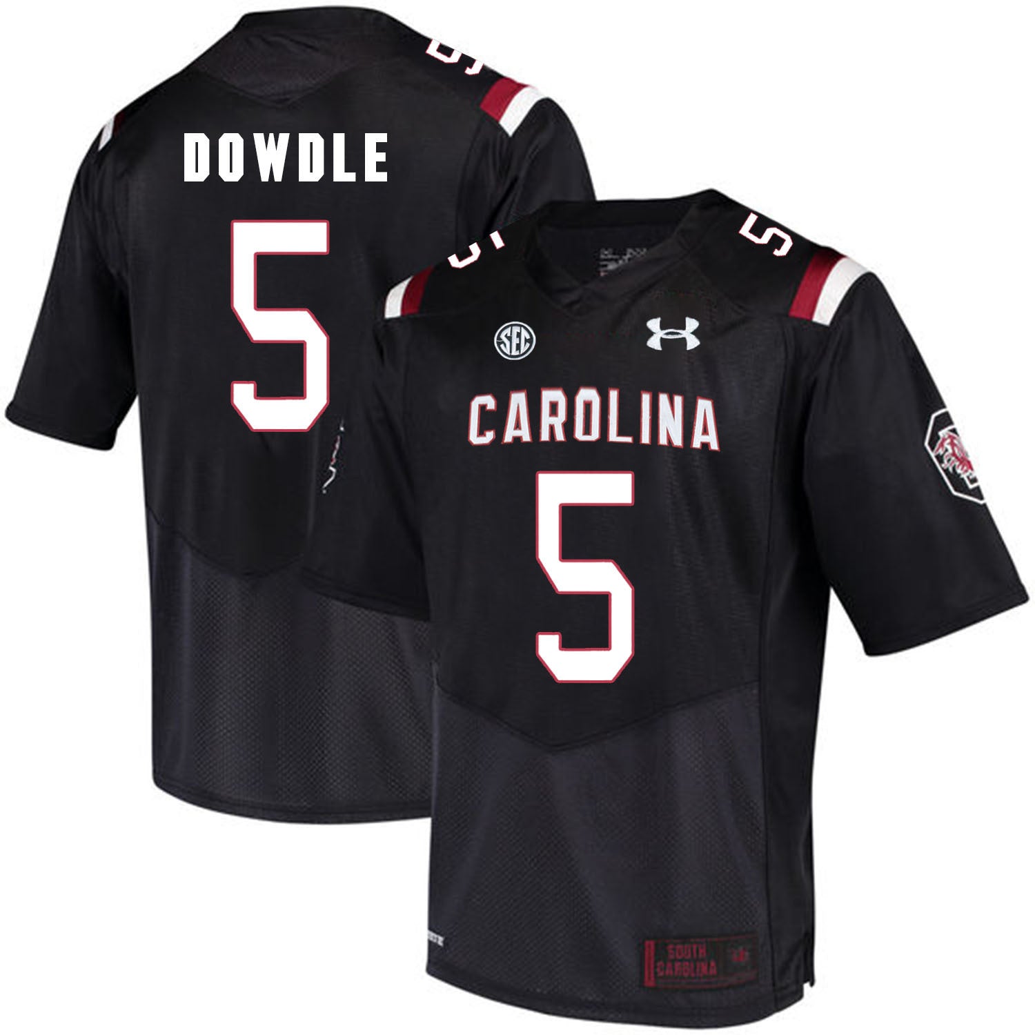 South Carolina Rico Dowdle 5 - Black College Football Jersey football jersey product view 1