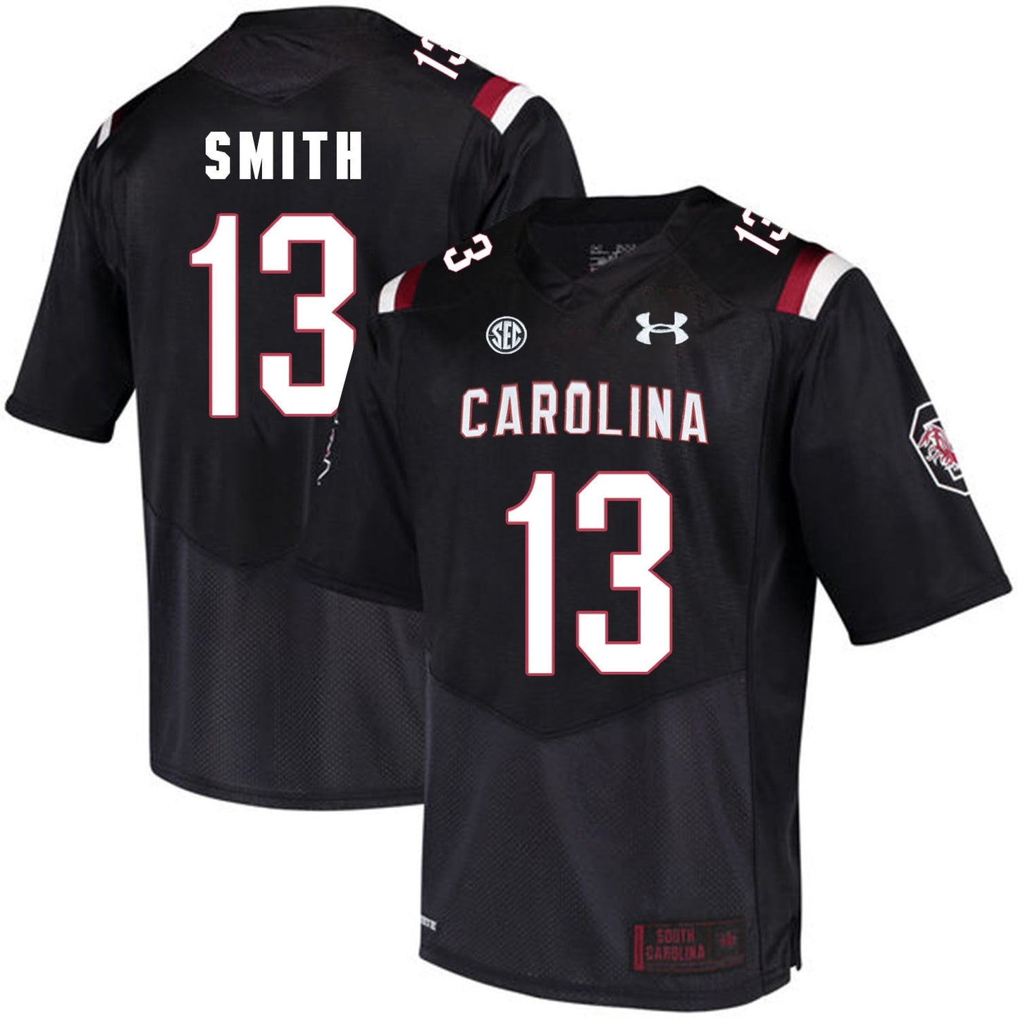 South Carolina Shi Smith 13 - Black College Football Jersey football jersey product view 1