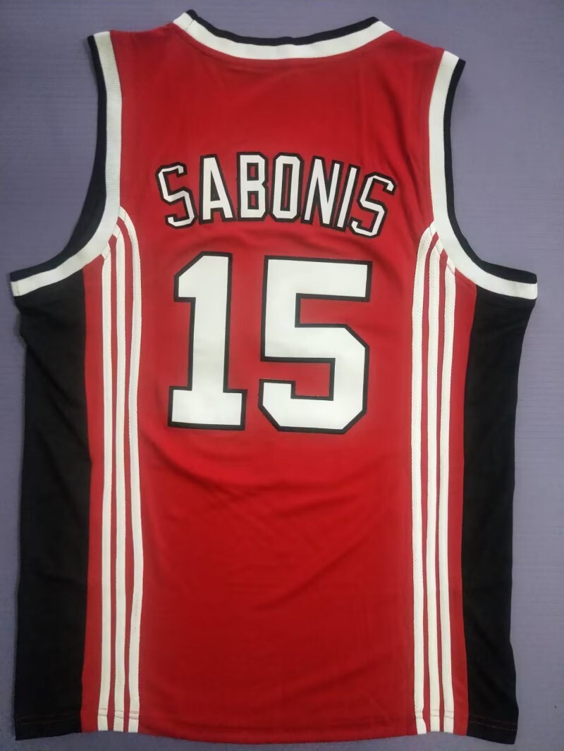 Soviet Union CCCP #15 Arvydas Sabonis 15 # Red Basketball Jersey Style 3 College Football Jersey football jersey product view 1