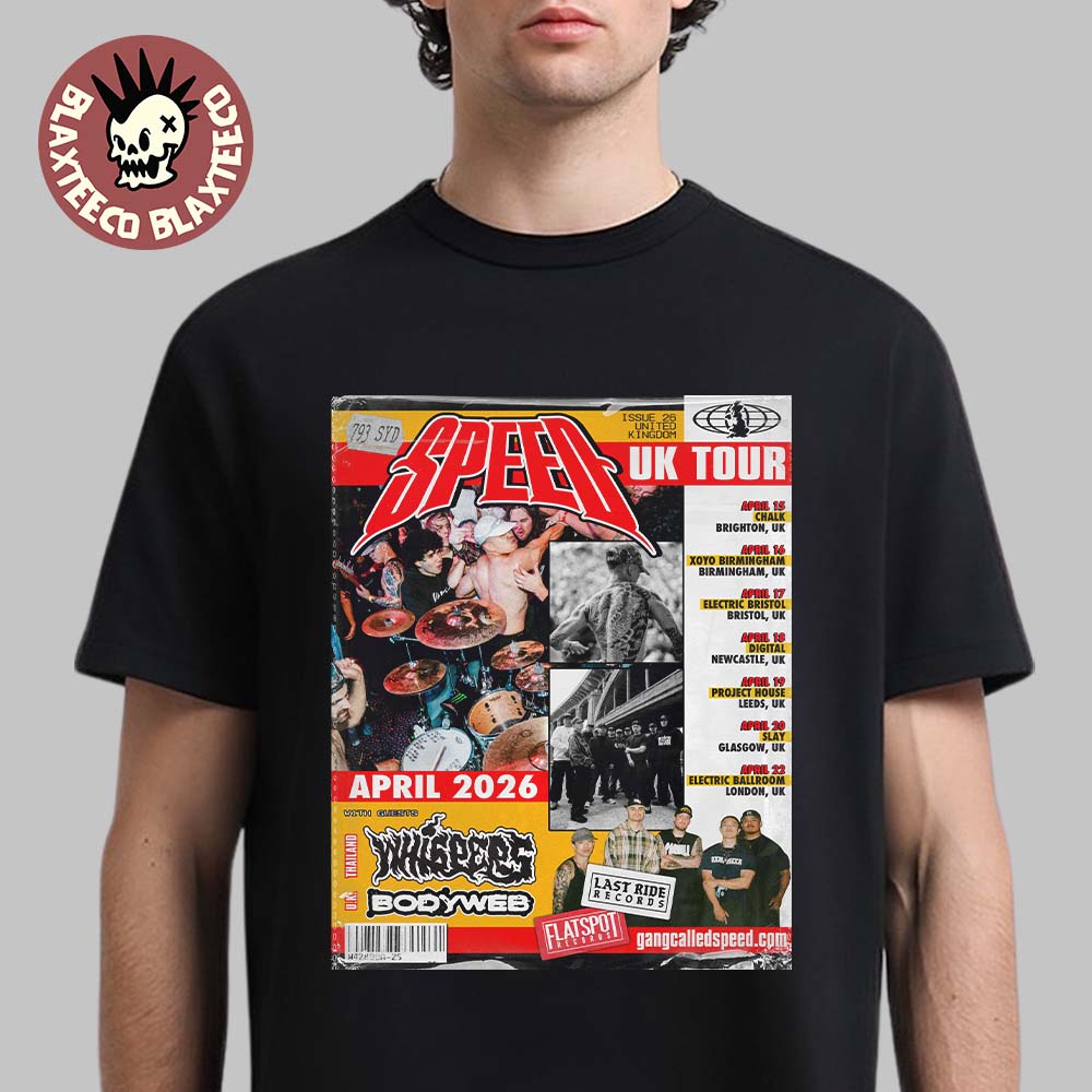 Speed UK Hard Core Tour April 2026 Flyer Poster T-Shirt Unisex T-shirt, Sweatshirt, Hoodie, Long Sleeve Tee - T-Shirt, Sweatshirt, Hoodie