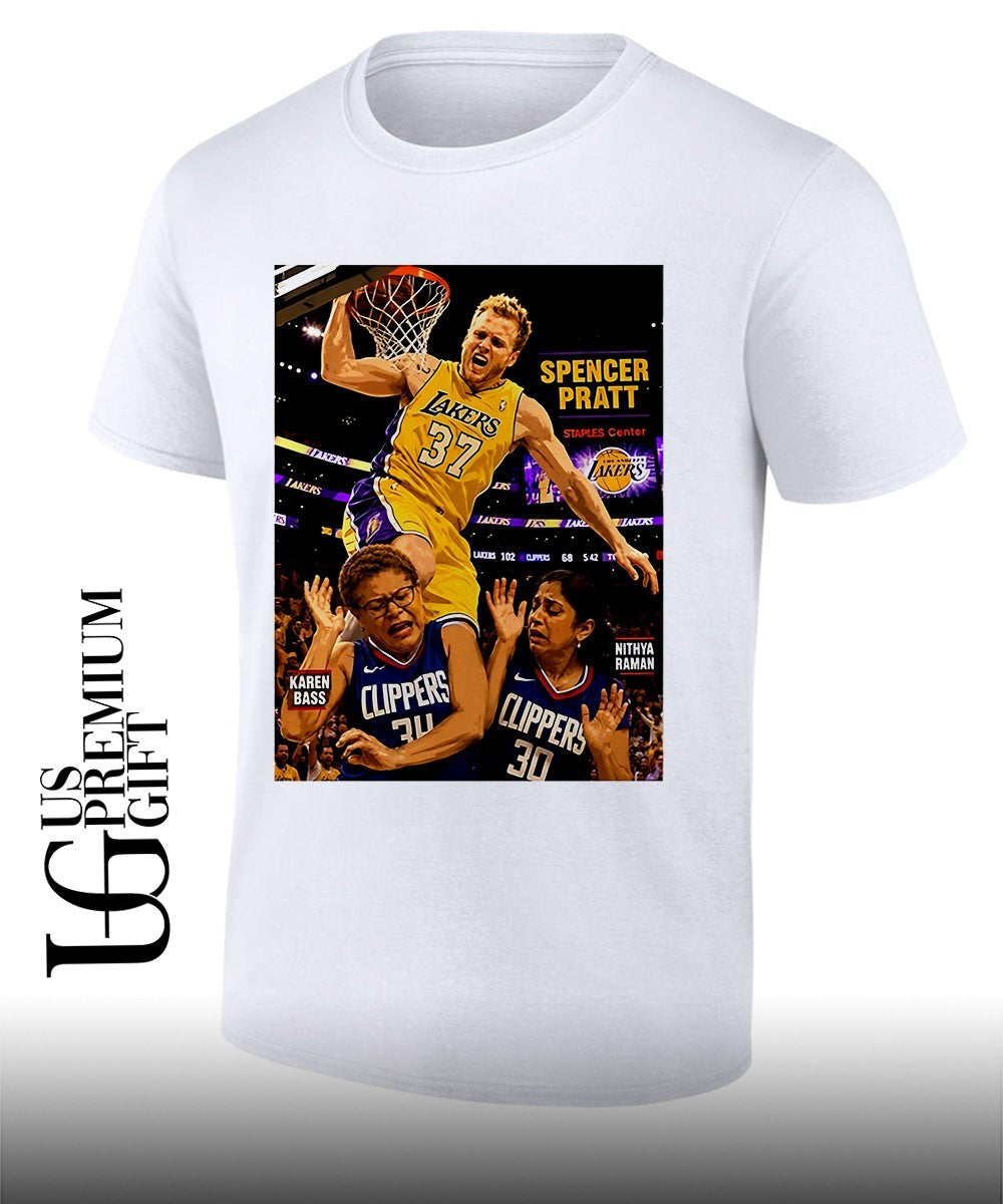 Spencer Pratt dunks on Communists Los Angeles Lakers NBA shirt Unisex T-shirt, Sweatshirt, Hoodie, Long Sleeve Tee - T-Shirt, Sweatshirt, Hoodie