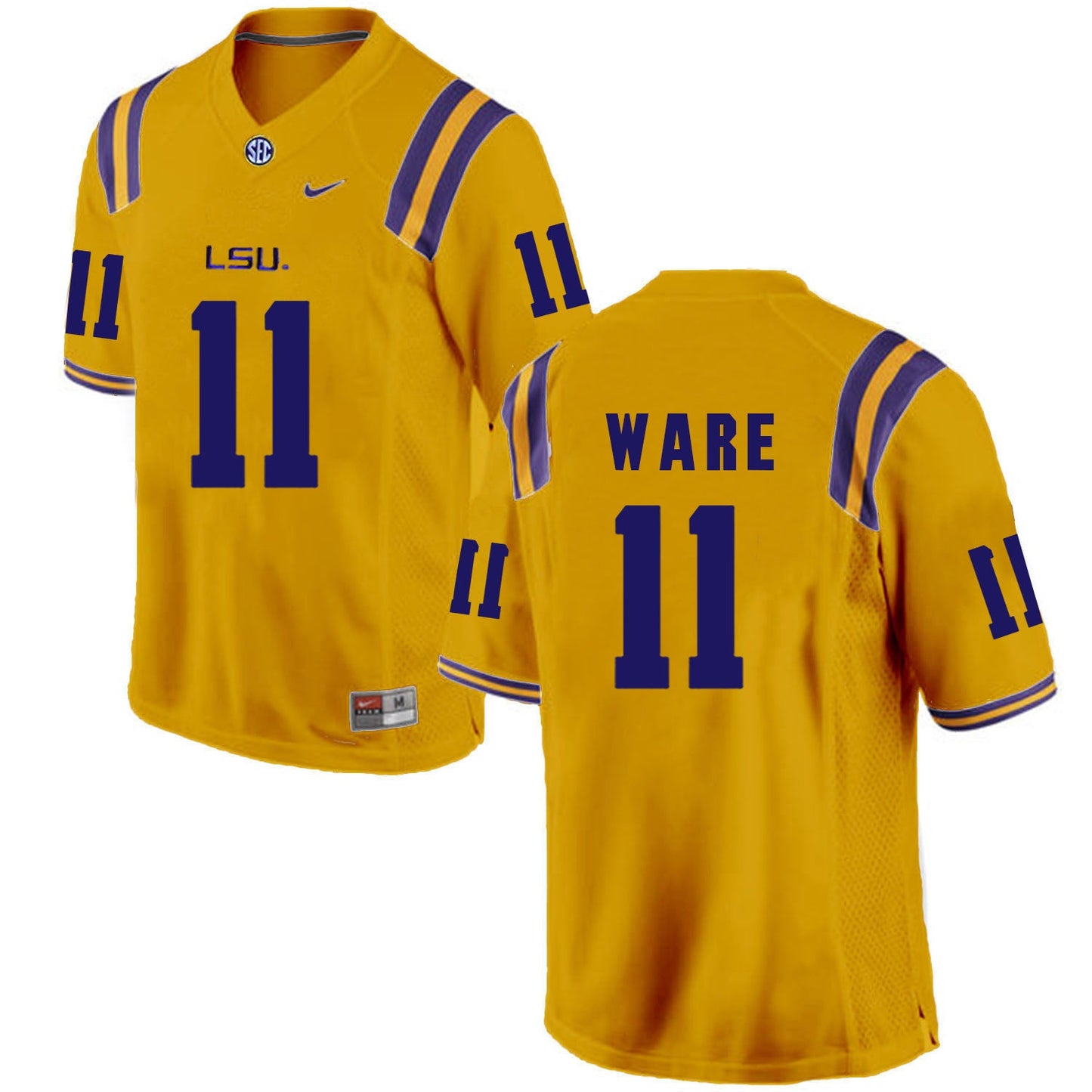 Spencer Ware 11 Gold College Football Jersey football jersey product view 1