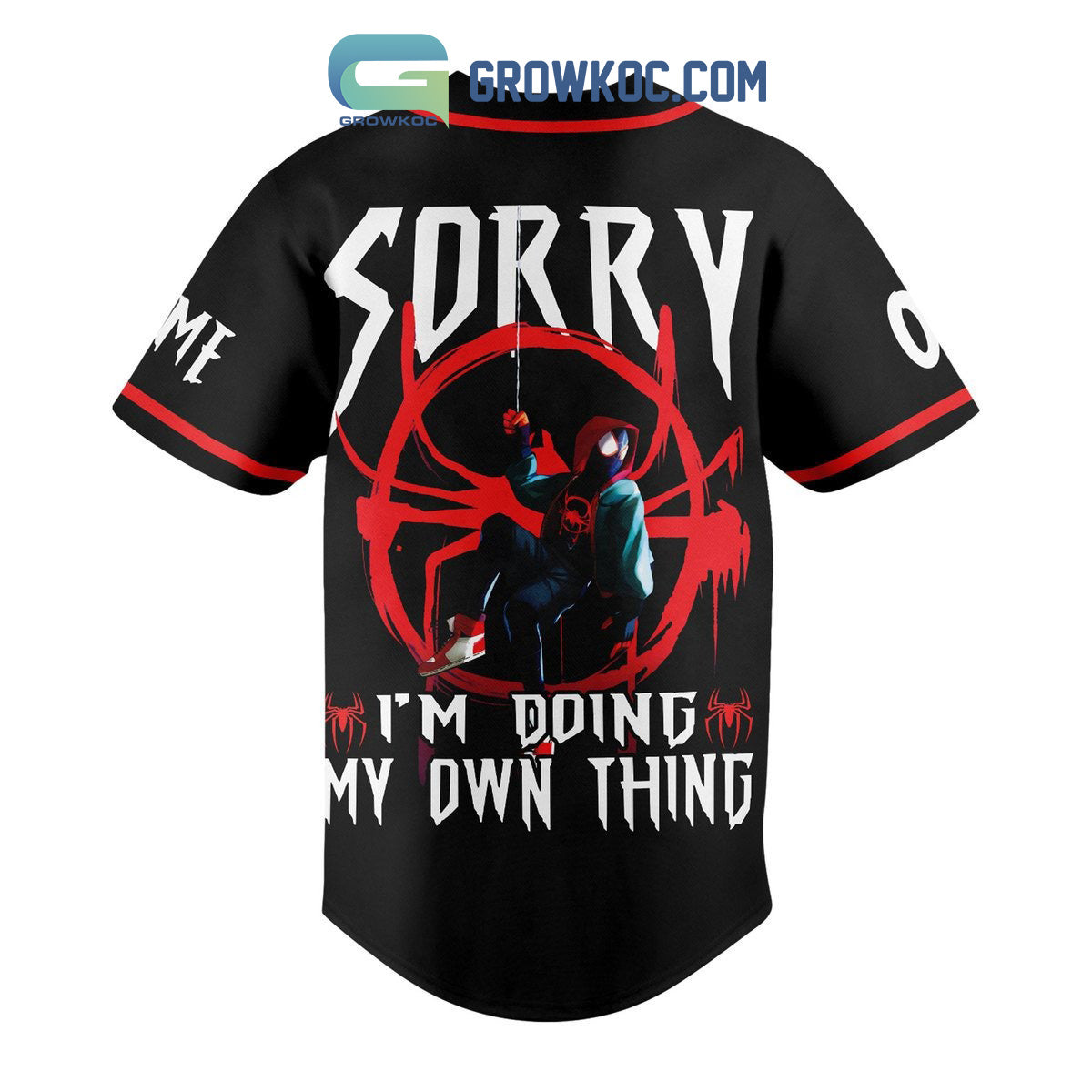 Spiderman Miles Morales Personalized Baseball Jersey baseball jersey product view 2