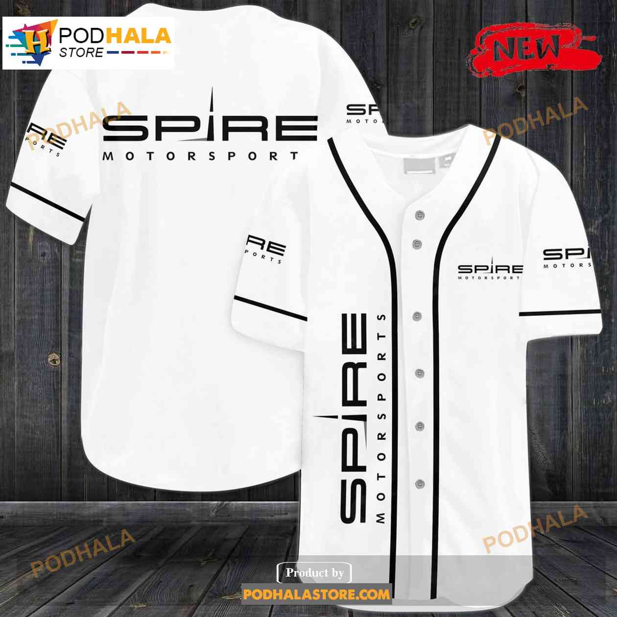 Spire Motorsports Baseball Jersey baseball jersey product view 1
