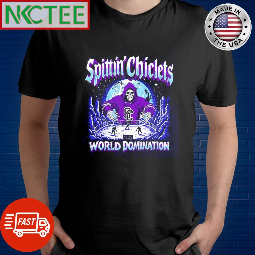 Spittin chiclets world domination skeleton shirt Unisex T-shirt, Sweatshirt, Hoodie, Long Sleeve Tee - T-Shirt, Sweatshirt, Hoodie