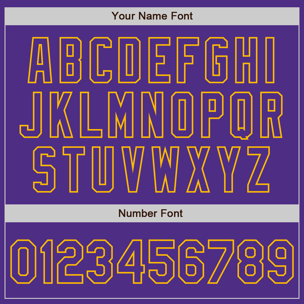 Custom Purple Steel Gray Splash Ink Gold Authentic Baseball Jersey baseball jersey product view 5