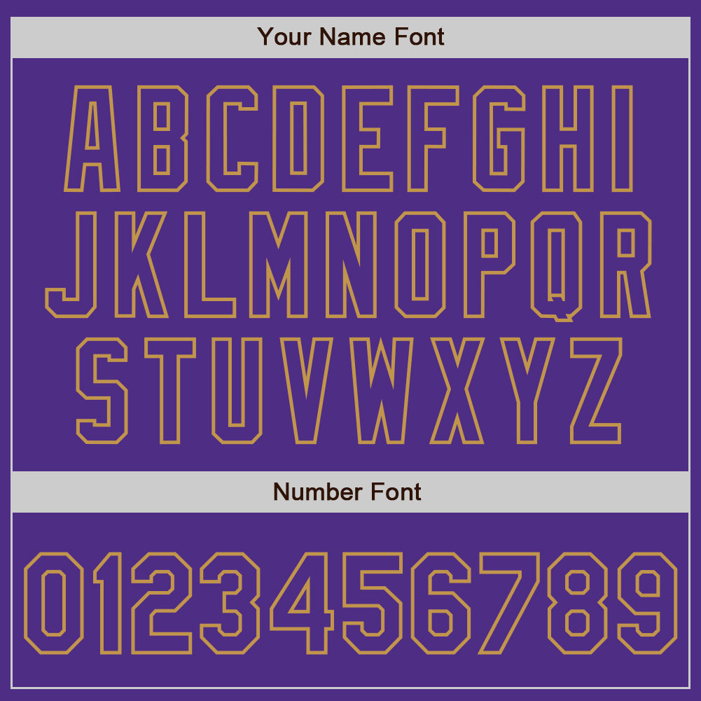 Custom Purple Steel Gray Splash Ink Old Gold Authentic Baseball Jersey baseball jersey product view 5