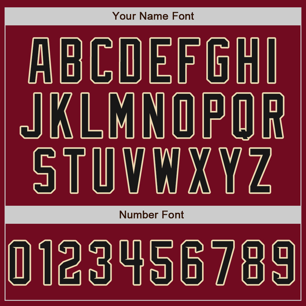 Custom Crimson Black-Cream Authentic Split Fashion Baseball Jersey baseball jersey product view 5
