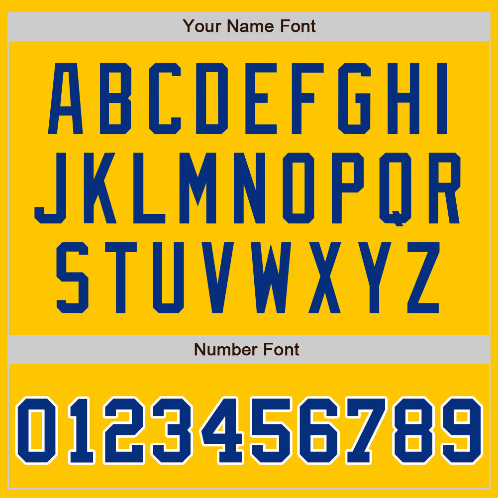 Custom Yellow Royal Gray-White Authentic Split Fashion Baseball Jersey baseball jersey product view 4