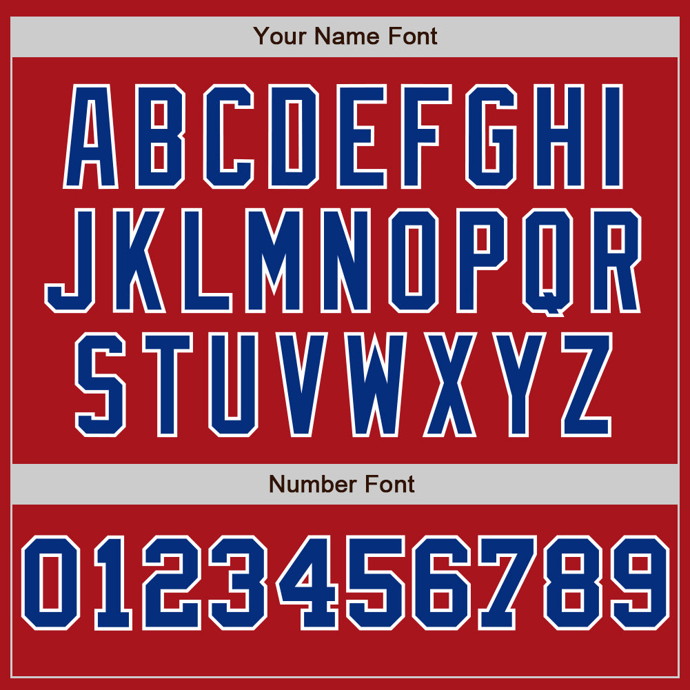 Custom Red White-Royal Pinstripe Authentic Split Fashion Baseball Jersey baseball jersey product view 5