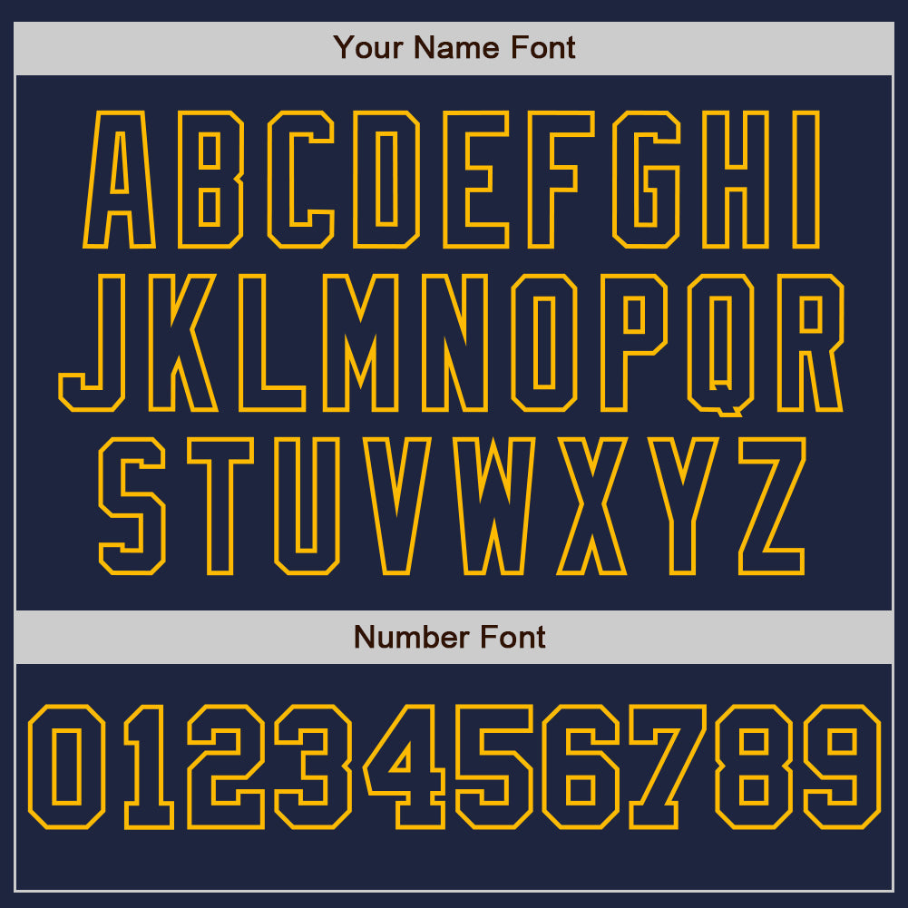 Custom Navy Cream-Gold Pinstripe Authentic Split Fashion Baseball Jersey baseball jersey product view 5