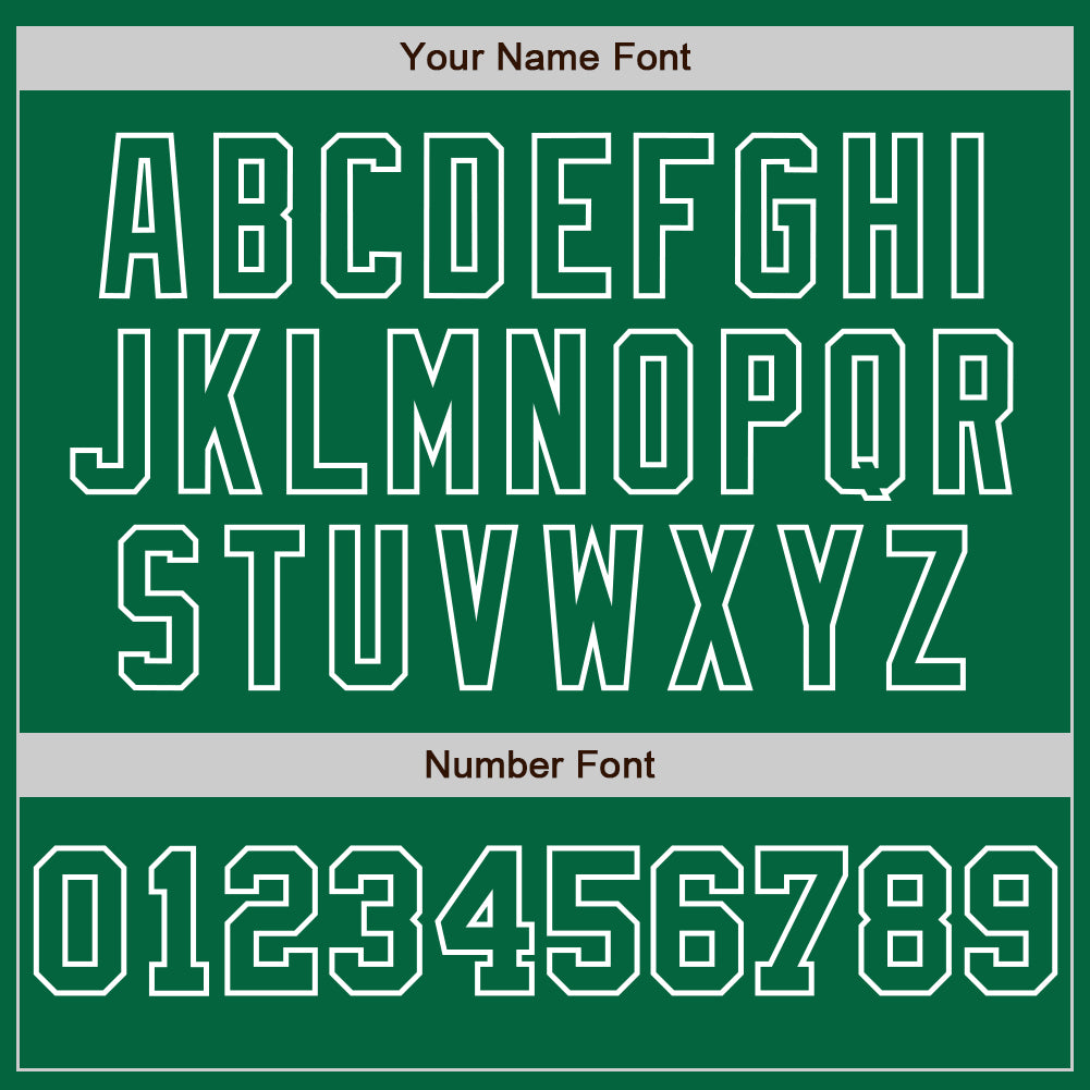 Custom Kelly Green White-Kelly Green Pinstripe Authentic Split Fashion Baseball Jersey baseball jersey product view 5
