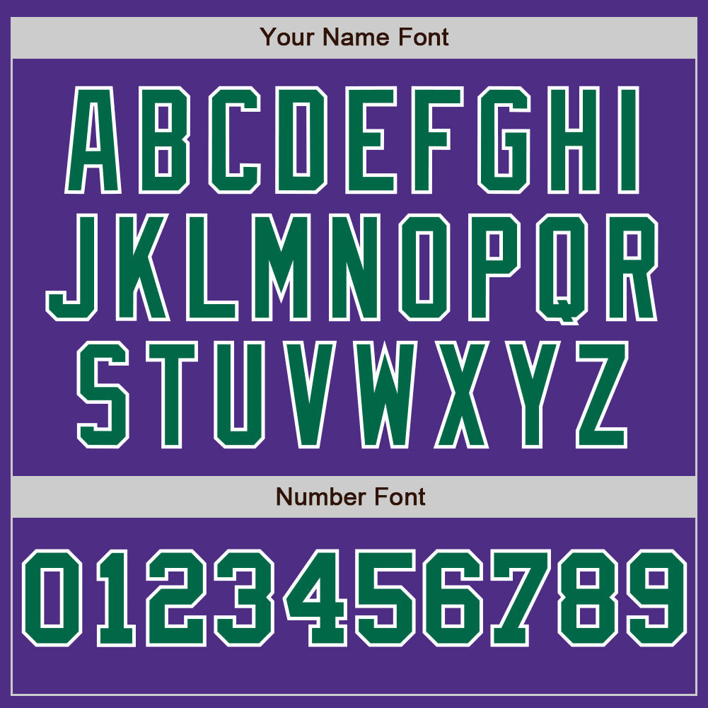 Custom Purple White-Kelly Green Pinstripe Authentic Split Fashion Baseball Jersey baseball jersey product view 5