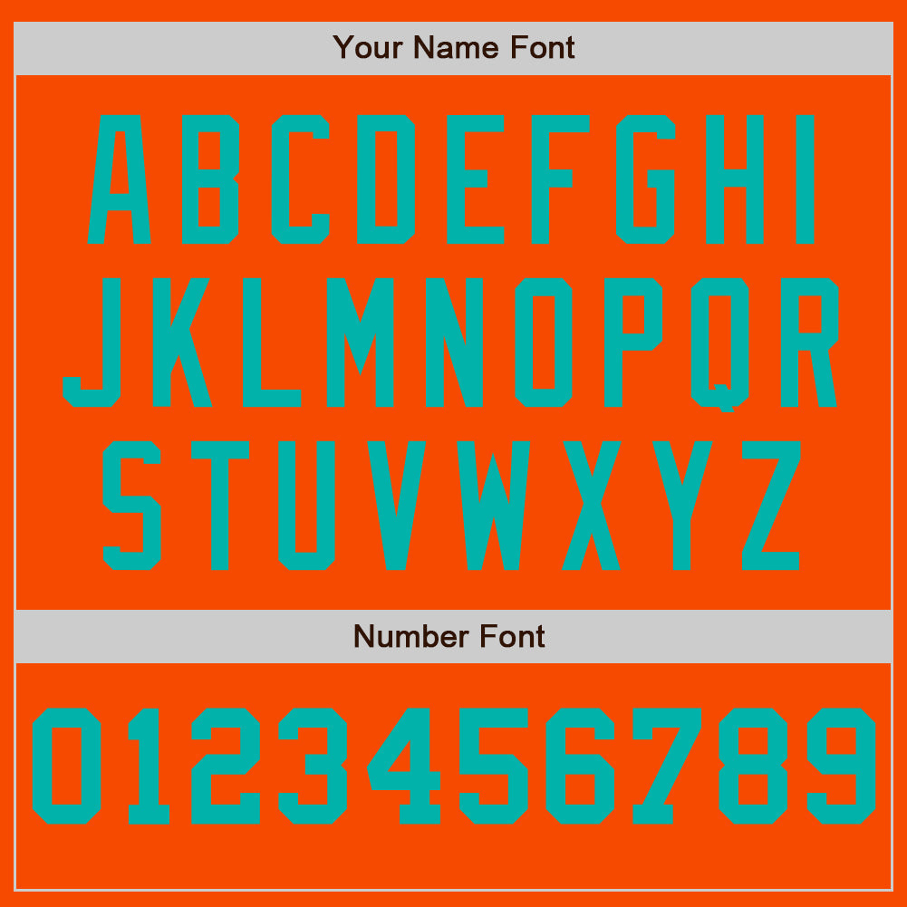Custom Orange White-Aqua Pinstripe Authentic Split Fashion Baseball Jersey baseball jersey product view 5