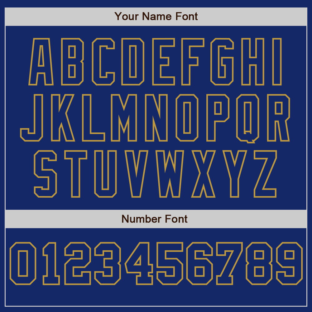 Custom Royal White-Old Gold Pinstripe Authentic Split Fashion Baseball Jersey baseball jersey product view 5