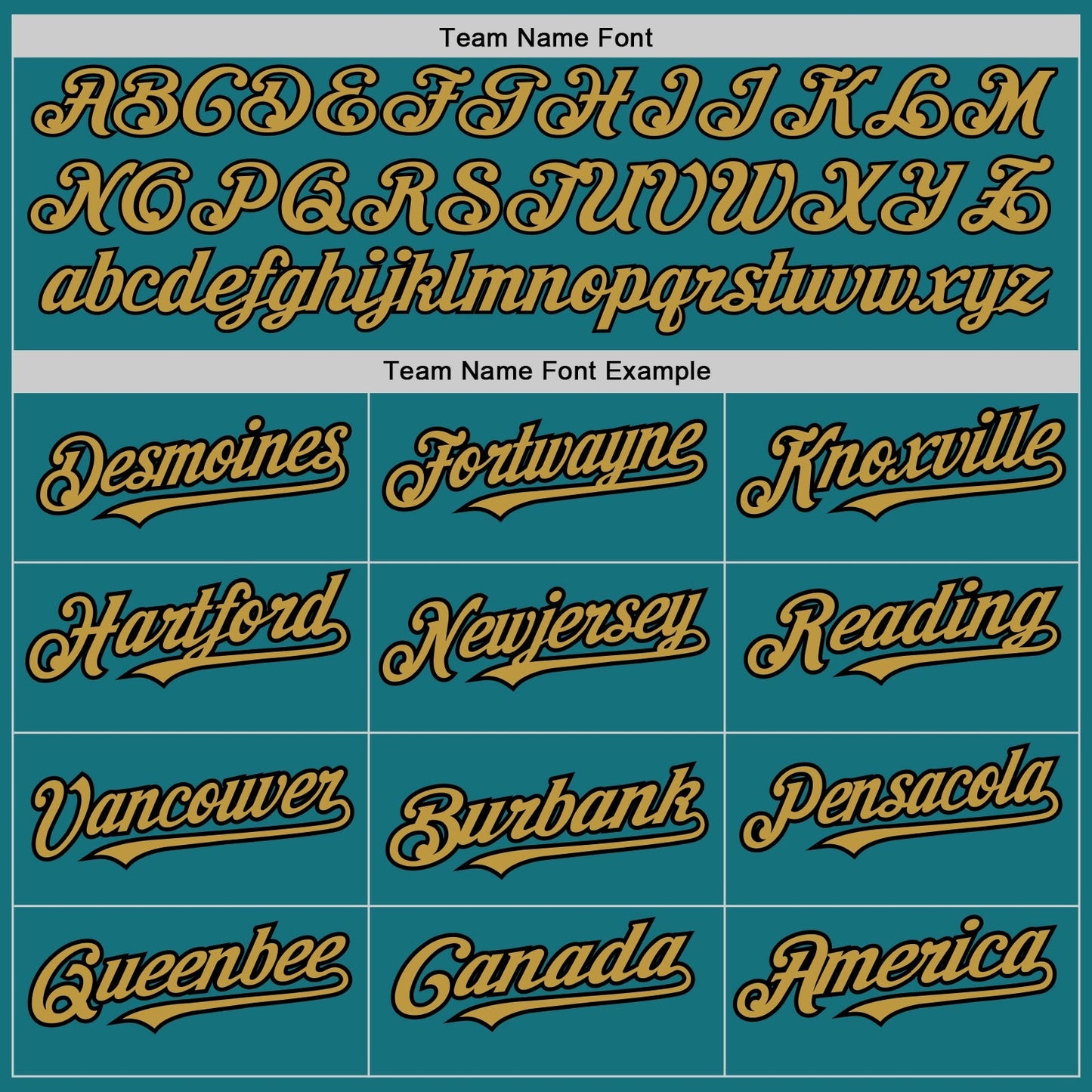 Custom Teal Old Gold-Black Pinstripe Authentic Split Fashion Baseball Jersey baseball jersey product view 4