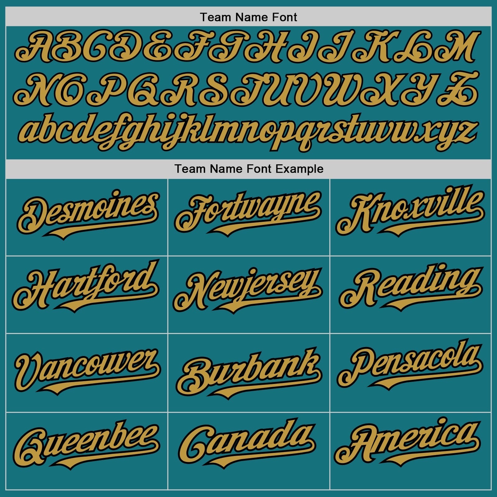 Custom Teal Old Gold-Black Pinstripe Authentic Split Fashion Baseball Jersey baseball jersey product view 4