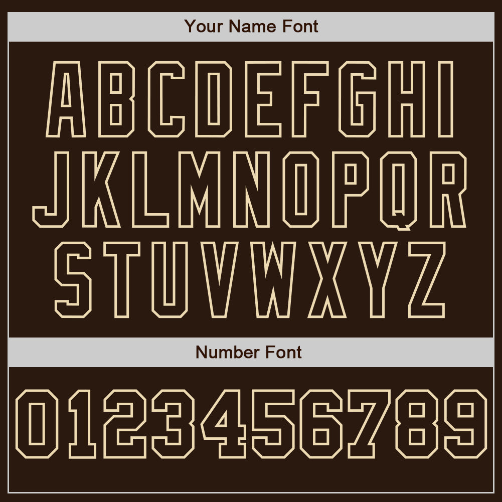 Custom Brown Cream-Brown Pinstripe Authentic Split Fashion Baseball Jersey baseball jersey product view 5