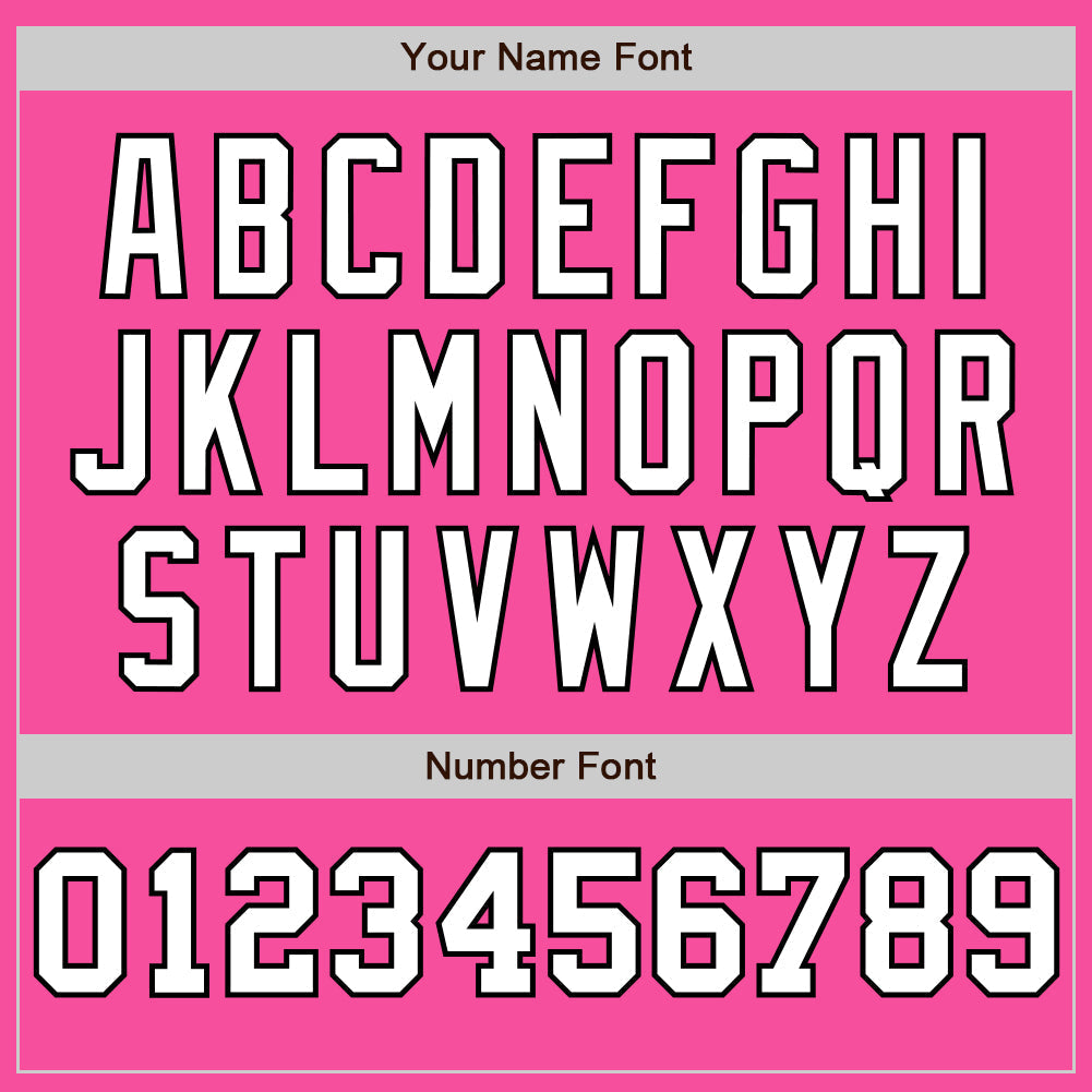 Custom Pink White-Black Pinstripe Authentic Split Fashion Baseball Jersey baseball jersey product view 5