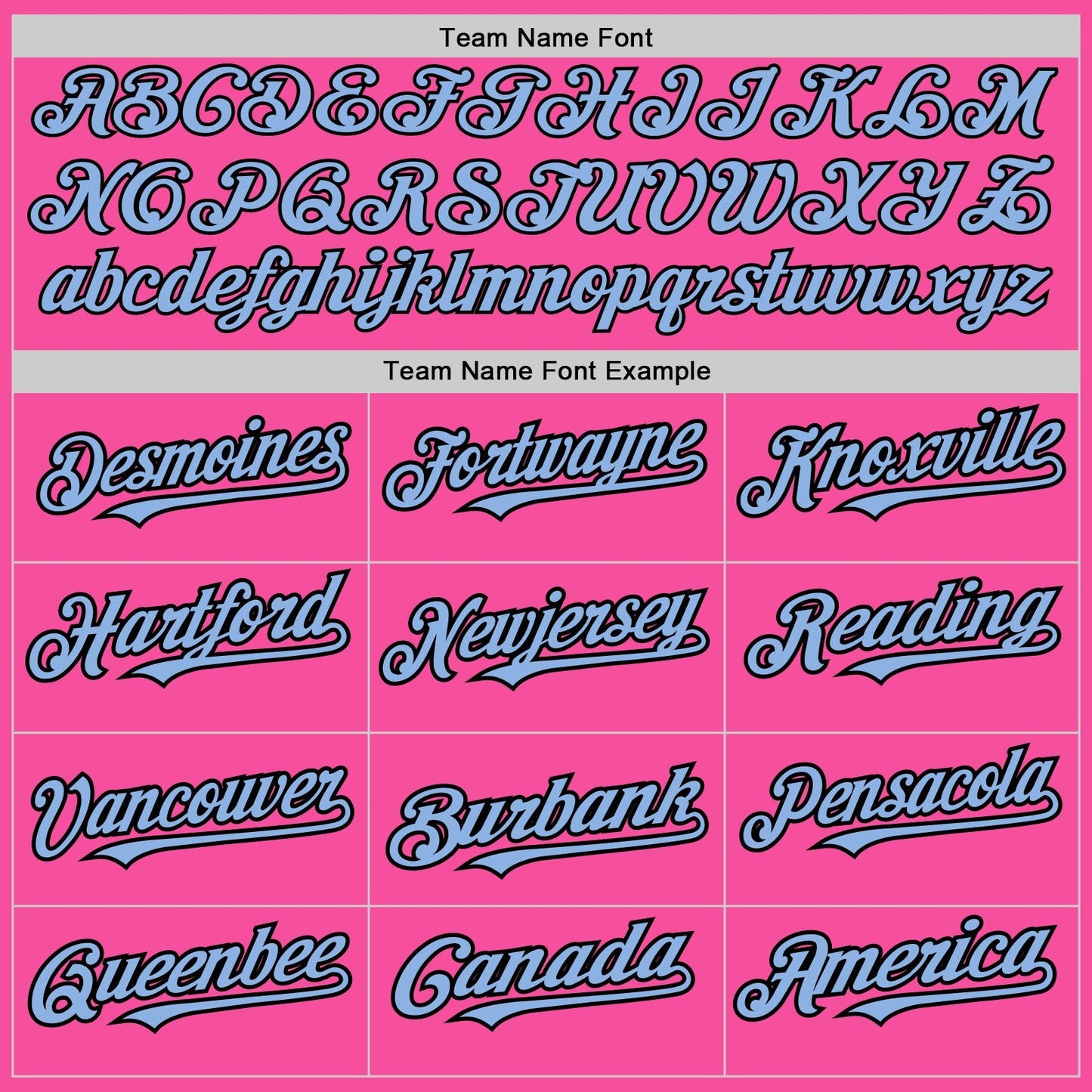 Custom Pink Light Blue-Black Pinstripe Authentic Split Fashion Baseball Jersey baseball jersey product view 4