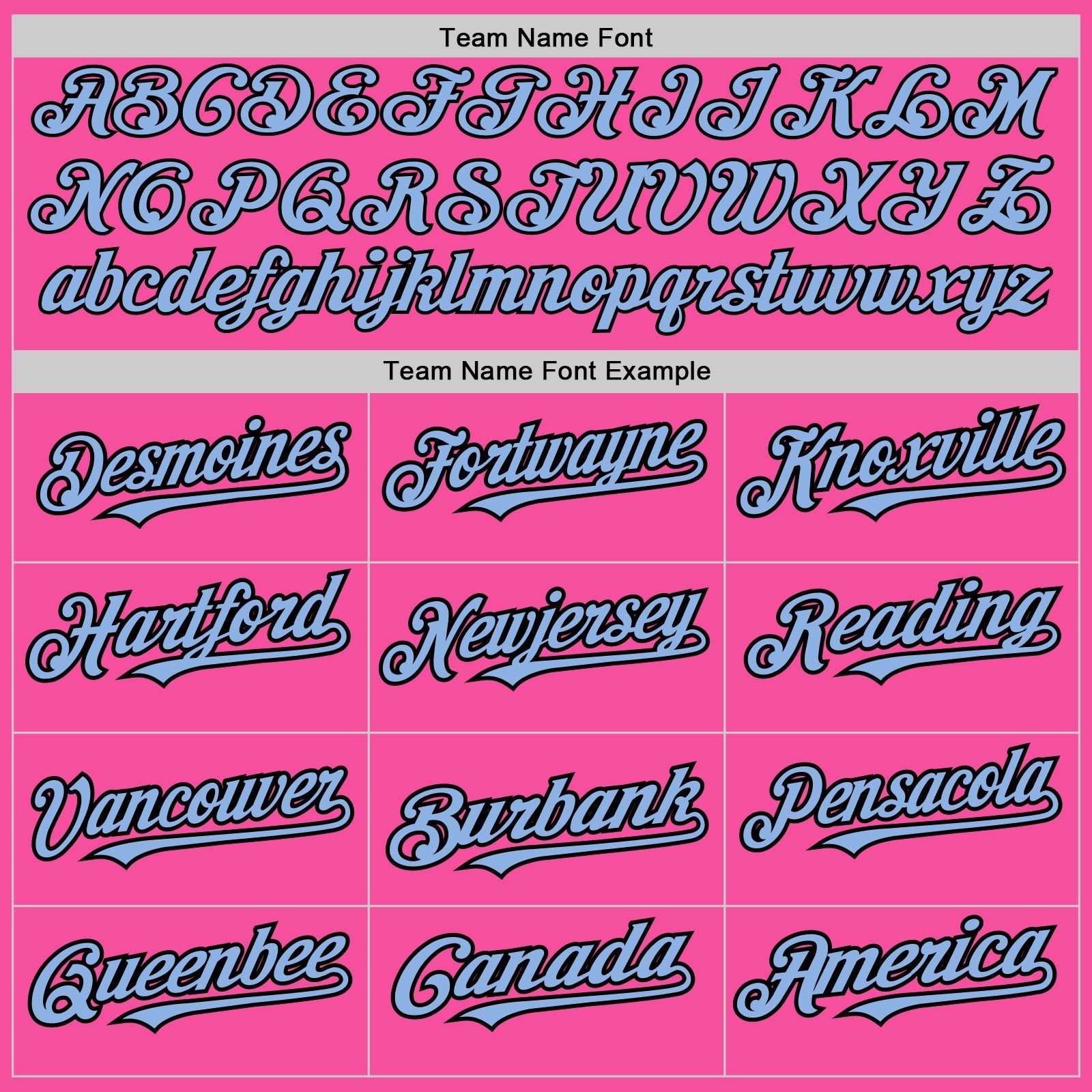 Custom Pink Light Blue-Black Pinstripe Authentic Split Fashion Baseball Jersey baseball jersey product view 4