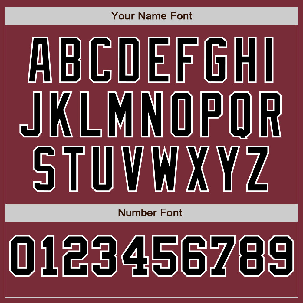 Custom Burgundy White-Black Pinstripe Authentic Split Fashion Baseball Jersey baseball jersey product view 5