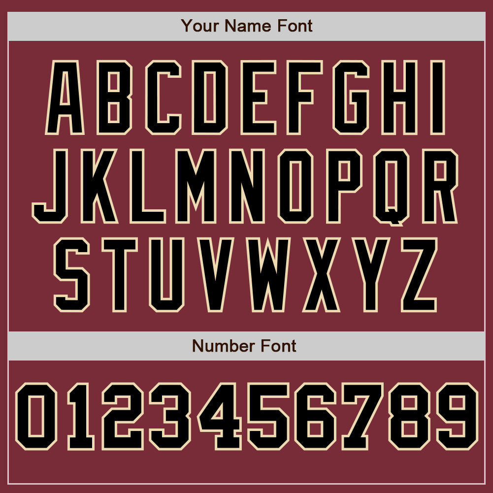 Custom Burgundy Cream-Black Pinstripe Authentic Split Fashion Baseball Jersey baseball jersey product view 5