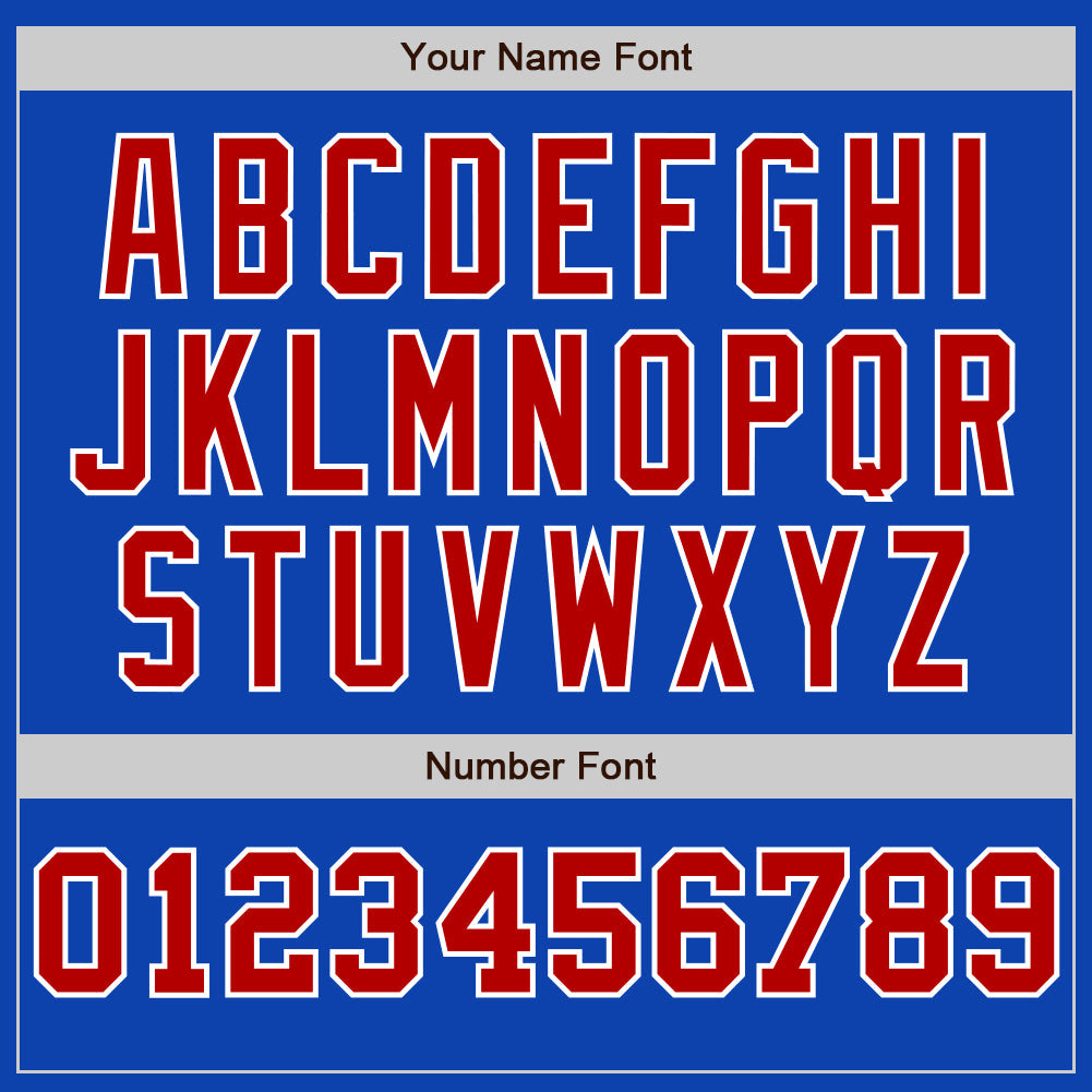 Custom Thunder Blue White-Red Pinstripe Authentic Split Fashion Baseball Jersey baseball jersey product view 5