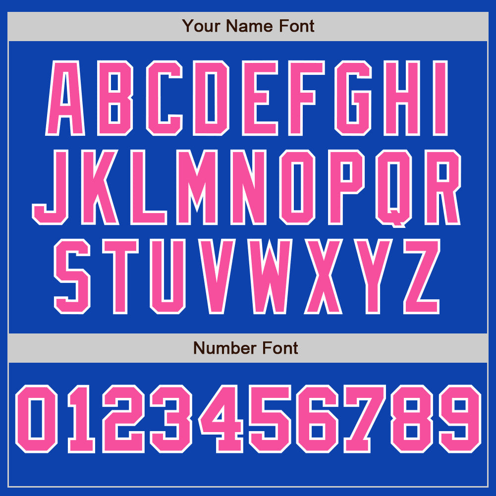 Custom Thunder Blue White-Pink Pinstripe Authentic Split Fashion Baseball Jersey baseball jersey product view 5