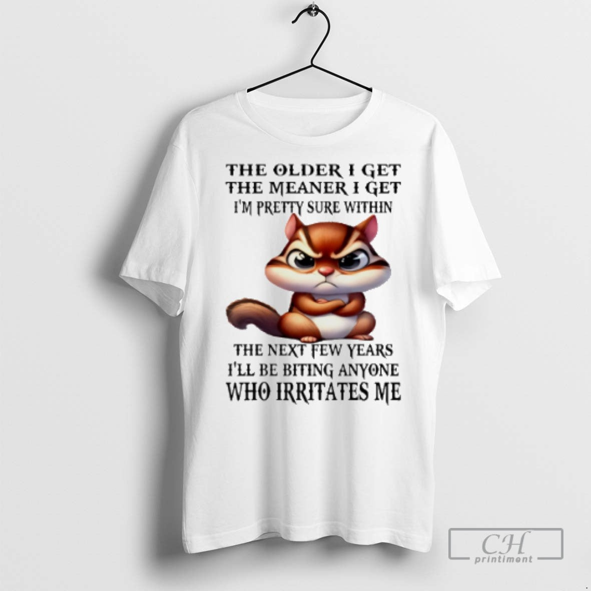 Squirrel The Older I Get The Meaner I Get Im Pretty Sure Within T Shirts Unisex T-shirt, Sweatshirt, Hoodie, Long Sleeve Tee - T-Shirt, Sweatshirt, Hoodie