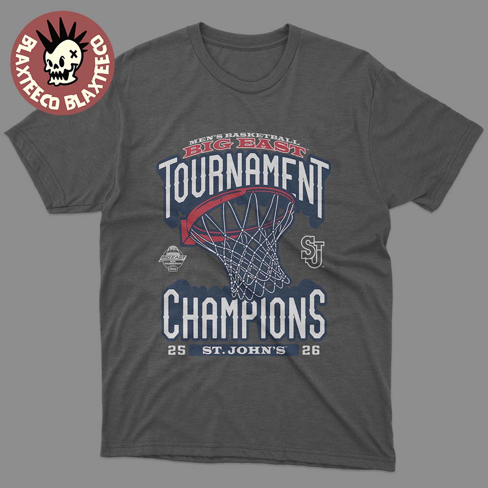 St Johns Red Storm Mens Basketball 2026 Big East Tournament Champions Locker Room T-Shirt - T-Shirt, Sweatshirt, Hoodie