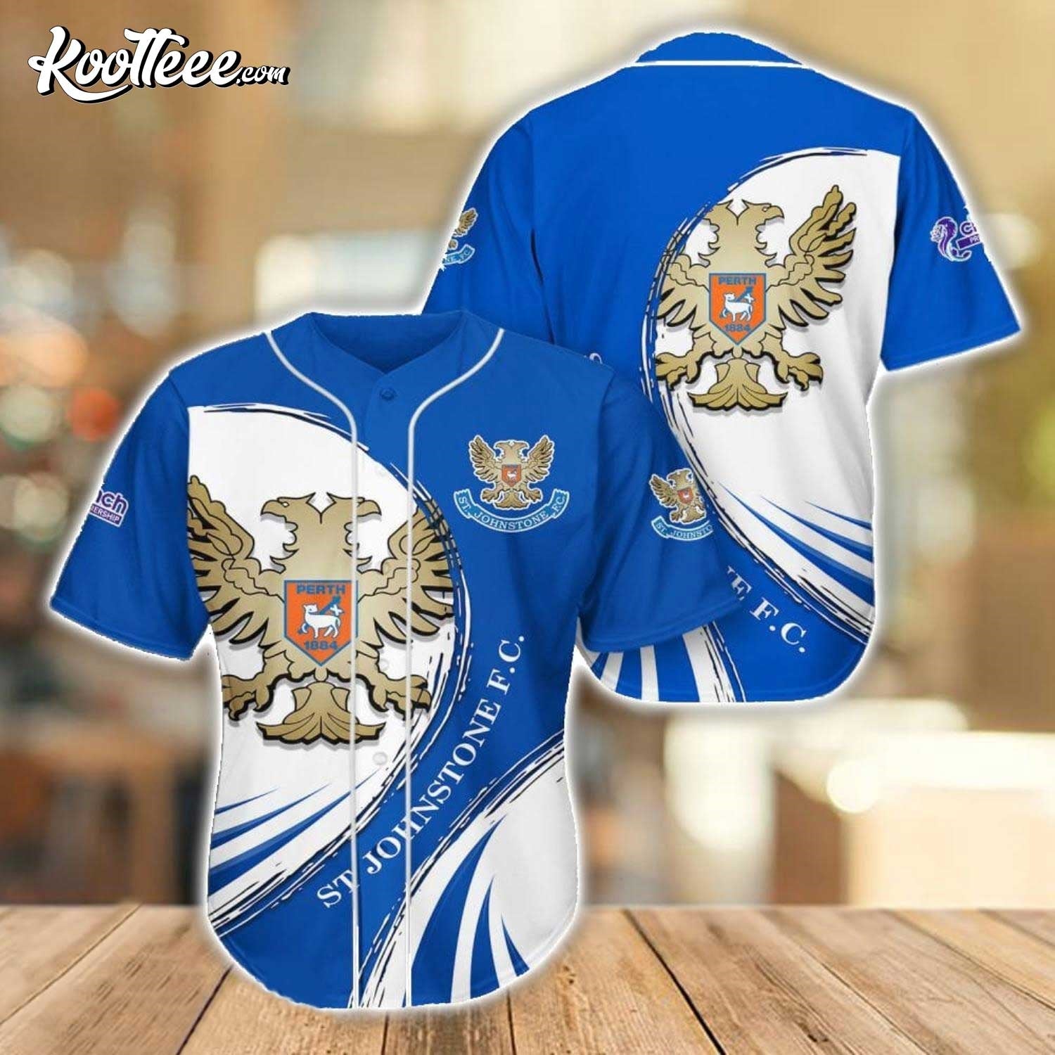 St Johnstone FC Sport Team Gift Baseball Jersey baseball jersey product view 1